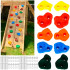Set 10 pietre de catarare pentru copii, din plastic, suprafata antiderapanta, accesorii montaj incluse, multicolor [18]