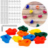 Set 10 pietre de catarare pentru copii, din plastic, suprafata antiderapanta, accesorii montaj incluse, multicolor [19]