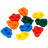 Set 10 pietre de catarare pentru copii, din plastic, suprafata antiderapanta, accesorii montaj incluse, multicolor [21]