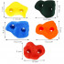 Set 10 pietre de catarare pentru copii, din plastic, suprafata antiderapanta, accesorii montaj incluse, multicolor [23]