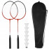 Set badminton 9 piese, 2 rachete metalice, 6 fluturasi si husa, 66 cm, multicolor [17]