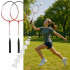 Set badminton 9 piese, 2 rachete metalice, 6 fluturasi si husa, 66 cm, multicolor [18]
