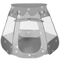 Tarc loc de joaca pentru copii sau bebe, material textil, gri, 95x70cm