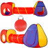 Loc de joaca 3 in 1 pentru copii, multifunctional, casuta, tunel si cort, 280x74x90cm, multicolor [5]