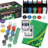 Set de Poker Complex cu 200 de jetoane, covoras verde, 2 seturi de carti, in cutie metalica [17]