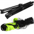 Set fileu badminton cu suport metalic si husa transport, instalare rapida, 400x200 cm, negru si verde neon [8]