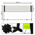 Set fileu badminton cu suport metalic si husa transport, instalare rapida, 400x200 cm, negru si verde neon [9]