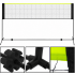 Set fileu badminton cu suport metalic si husa transport, instalare rapida, 400x200 cm, negru si verde neon [10]