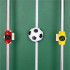 Masa de fotbal pentru copii, cu 6 manere, 18 jucatori, structura si picioare MDF, tabela scor, 69x35x62 cm [6]