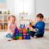Set de constructie din cuburi magnetice educative pentru copii 60 de piese, multicolor [4]