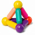 Set de constructie din cuburi magnetice educative pentru copii 128 de piese, multicolor [4]