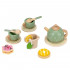 Jucarie din lemn set complet ceai pentru copii, 14 piese, tava inclusa, 28x17 cm, multicolor [12]
