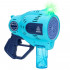 Pistol automat pentru baloane de sapun cu LED, acumulator inclus reincarcabil, 57 orificii, 24x24 cm, albastru [12]