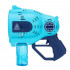 Pistol automat pentru baloane de sapun cu LED, acumulator inclus reincarcabil, 57 orificii, 24x24 cm, albastru [21]