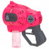 Pistol automat pentru baloane de sapun cu LED, acumulator inclus reincarcabil, 57 orificii, 24x24 cm, roz [10]