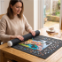 Covoras pentru puzzle de pana la 1500 de piese, cu rola gonflabila pentru pastrarea puzzle-ului inceput, 4 organizatoare pentru sortarea pieselor, pom [30]