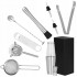 Set Cocktail Shaker Kit pentru barmani 750ml, KI10, suport bambus, 12 piese [7]