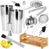 Set Cocktail Shaker Kit pentru barmani 750ml, KI11, suport bambus, 14 piese [23]