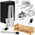 Set Cocktail Shaker Kit pentru barmani 750ml, KI11, suport bambus, 14 piese [25]