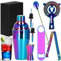 Set Cocktail Shaker Kit pentru barmani 550ml, KI17, 8 piese Set Cocktail Shaker Kit pentru barmani 550ml, KI17, 8 piese