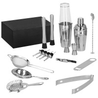 Set Cocktail Shaker Kit pentru barmani 700ml, KI18, 18 piese Set Cocktail Shaker Kit pentru barmani 700ml, KI18, 18 piese