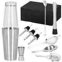 Set Cocktail Shaker Kit pentru barmani 700ml, KI19, 14 piese