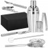 Set Cocktail Shaker Kit pentru barmani 550ml, KI22, suport bambus, 9 piese [27]