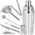 Set Cocktail Shaker Kit pentru barmani 550ml, KI22, suport bambus, 9 piese [31]