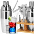 Set Cocktail Shaker Kit pentru barmani 550ml, KI22, suport bambus, 9 piese [34]