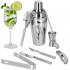 Set Cocktail Shaker Kit pentru barmani 550ml, KI22, suport bambus, 9 piese [35]