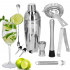 Set Cocktail Shaker Kit pentru barmani 550ml, KI24, suport bambus, 11 piese [27]