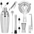 Set Cocktail Shaker Kit pentru barmani 750ml, KI25, suport bambus, 12 piese [22]