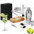Set Cocktail Shaker Kit pentru barmani 750ml, KI25, suport bambus, 12 piese [26]