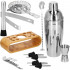 Set Cocktail Shaker Kit pentru barmani 750ml, KI25, suport bambus, 12 piese [29]