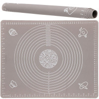 Plansa din silicon alimentar de framantat aluat, rezistenta la temperaturi ridicate, 50x40cm, gri Plansa din silicon alimentar de framantat aluat, rezistenta la temperaturi ridicate, 50x40cm, gri