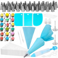 Set patiserie, 83 piese cu sabloane pentru ornarea prajiturilor Set patiserie, 83 piese cu sabloane pentru ornarea prajiturilor