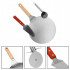Set 3 accesorii pentru pizza, tava, spatula si taietor, inox cu manere din lemn [4]