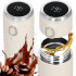 Cana termos Smart, inox, display LED, afisare temperatura, 420ml, 20cm, crem [7]