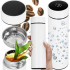 Cana termos Smart, inox, display LED, afisare temperatura, 500ml, 23cm, alb [2]