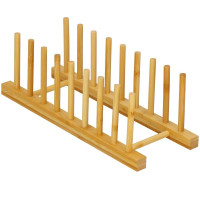 Suport organizare farfurii sau capace oala, din bambus, 34x13x13cm, natur Suport organizare farfurii sau capace oala, din bambus, 34x13x13cm, natur