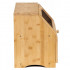 Cutie pentru paine cu 2 niveluri din bambus, cu ferestre transparente si inchidere magnetica, 39x25x32 cm, natur [8]
