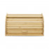 Cutie pentru paine din bambus cu capac glisant, raft superior, 38x28x18 cm, bambus natur maro [11]