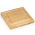 Set servire branzeturi cu platou din bambus si sertar glisant, 33x33x4 cm, maro natur [9]
