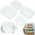 Set 4 recipiente din sticla termorezistenta, cu capac etans, BPA free, 350ml / 600ml / 1000ml / 1450ml , transparent [7]