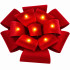 Fundita decorativa de Craciun cu iluminare LED, 40x40 cm, alimentare pe baterii, design voluminos si panglici lungi, decoratiune festiva luminoasa pen [7]