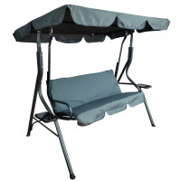 Leagan balansoar gradina Sersimo Cosenza, 3 locuri, 220kg, gri Leagan balansoar gradina Sersimo Cosenza, 3 locuri, 220kg, gri