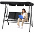 Leagan balansoar gradina Sersimo Textilene, 3 locuri, 260kg, negru [3]