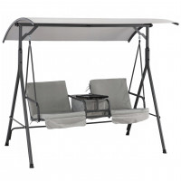 Leagan balansoar Sersimo Blanca cu 2 fotolii separate si masuta, 240kg, gri