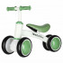 Bicicleta fara pedale pentru copii 4 roti, otel carbon, roti EVA, maxim 30 kg, 54x24x39 cm, verde si alb [2]