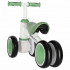 Bicicleta fara pedale pentru copii 4 roti, otel carbon, roti EVA, maxim 30 kg, 54x24x39 cm, verde si alb [4]